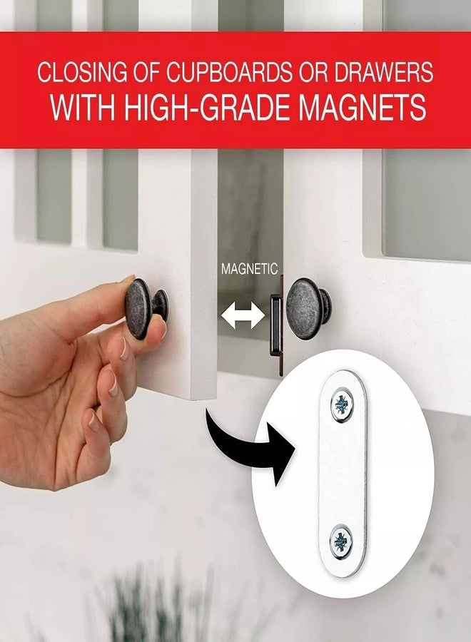 FAVHOME Small Magnetic Door Catch for Wardrobe, Cupboard & Cabinet Doors | Strong Magnetic Hold | Rust-Resistant, DIY to Install | 15mm × 45mm | Pack of 2 - Brown - Image 4